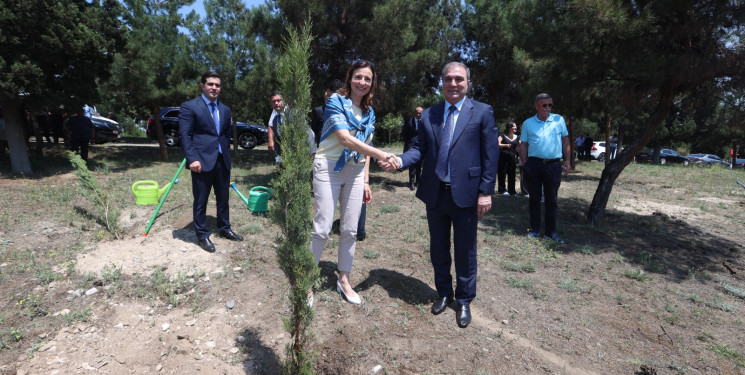 Gəncədə Azərbaycan - Aİ əməkdaşlığının 30 illiyinə həsr olunmuş ağacəkmə aksiyası keçirilib